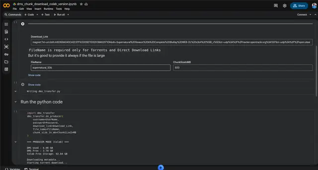 DMS Chunked File Transfer